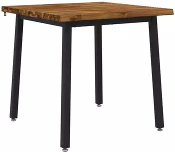 vidaXL Esstisch Akazienholz massiv 90x90x75cm natur/schwarz (937539)