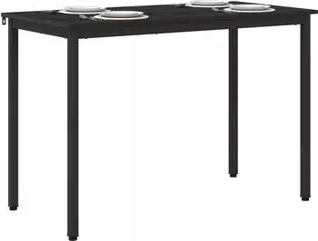 vidaXL Esstisch 110x55x75 cm Holzwerkstoff/Metall, schwarz, Eichen-Optik