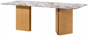 Massivmoebel24 LUGANO Esstisch Mango massiv, beige lackiert, 180x90x76cm (09-108-113-1006)