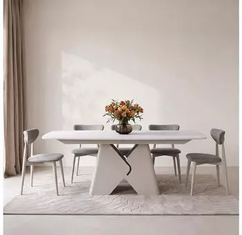 WFL GROUP Vanta Esstisch ausziehbar, Metallgestell, Kaschmir (200-290x90cm)