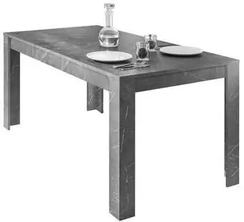 LES TENDANCES Excelsior Esstisch 180x90cm Marmoroptik schwarz (MARMO378100)
