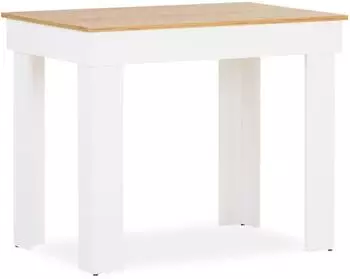 Homestyle4u Esstisch Holzwerkstoff wei&szlig;/Eiche 90x60cm (2649)