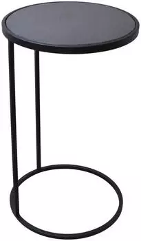 LOFT42 Nova Beistelltisch rund, Marmor, schwarz (36x60x36cm)