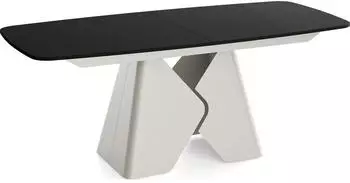 WFL GROUP Vanta ausziehbarer Esstisch, Kaschmir/schwarz, Metallgestell, 200–290x90cm (800001913826)