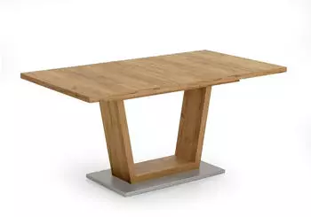 Niehoff MELAMAX Ausziehtisch Struktureiche Terra/Edelstahloptik 160(200)x90x76cm