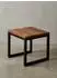 KADIMA DESIGN Beistelltisch Sheesham Massivholz/Metall Industrial 45x40x45cm