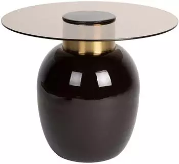 MAISON EN VOGUE Mohra Beistelltisch Glas/Metall beige/schwarz (2300395)