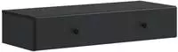 vidaXL Wandmontierter Beistelltisch Schwarz 87,5 x 34,5 x 17 cm