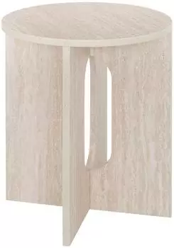 Atmosphera Anaya Beistelltisch beige Travertin-Optik, 40x40x50cm