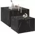 TecTake Lacey Couchtisch-Set 2-tlg., quadratisch, MDF, Marmoroptik schwarz