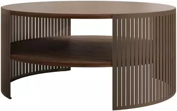 Mirjan24 Couchtisch Fikoli Braun rund, Stahl, 75x40x75cm (800002107650)