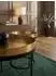 KADIMA DESIGN Beistelltisch 2er Set, rund, Metall Hammerschlag, gold/schwarz, abnehmbares Tablett