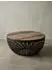 KADIMA DESIGN Couchtisch Massivholz/Metall, dunkelbraun, Industrial, 70x33x70cm