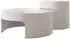 Mirjan24 Vellaro Couchtisch-Set, rund, weiß/Marmor Bianco, Stahl (800002110498)