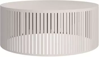 Mirjan24 Velede Couchtisch rund, Stahl, Kaschmir, 75x30x75cm (800002107610)