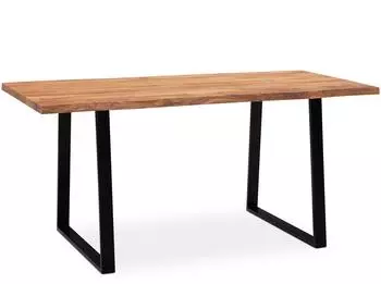 Wohnling Esstisch Akazie Massivholz Baumkante 180x90x76cm (WL7.244)