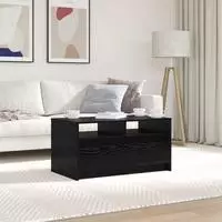 vidaXL Couchtisch Schwarz Eichen-Optik 90 x 50 x 45 cm Holzwerkstoff