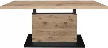 Mäusbacher Lift Couchtisch Viking Oak höhenverstellbar, 120x70cm, vulkanschwarz