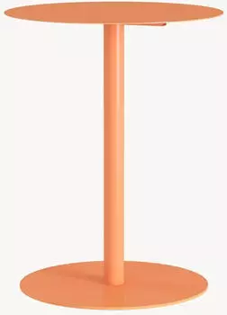 en.casa Beistelltisch Nast&auml;tten rund, Metall, orange, 50x40cm
