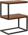 KADIMA DESIGN AKOLA Beistelltisch S-Form, Massivholz/Metall, dunkelbraun, 30x45x60cm