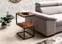 KADIMA DESIGN AKOLA Beistelltisch S-Form, Massivholz/Metall, dunkelbraun, 30x45x60cm