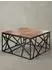 KADIMA DESIGN BAKAL Couchtisch Sheesham Massivholz/Metall, quadratisch, 60x35x60cm