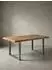 KADIMA DESIGN Esstisch Mango-Massivholz mit Metallgestell, braun, 90x180x76cm