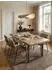 KADIMA DESIGN Esstisch Mango-Massivholz mit Metallgestell, braun, 90x180x76cm