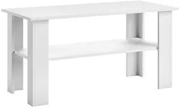 Masseno ALBANO Couchtisch wei&szlig;, rechteckig, 100x58x55cm (800001795065)