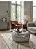 KADIMA DESIGN Couchtisch rund, Aluminium, silber, 66x66x32cm