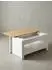 KADIMA DESIGN Couchtisch weiß/Eiche, mit Stauraum und Ablagefach, 85x47x45cm
