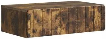 vidaXL Wandmontierter Beistelltisch Holzwerkstoff, ger&auml;ucherte Eiche, 59x34,5x17cm (898320)