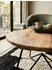 KADIMA DESIGN Couchtisch rund, Akazien-Massivholz/Metall, 60x39,5x60cm