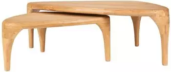 Zuiver Isla Couchtisch 2er-Set, Eichenfurnier, natur