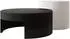 Mirjan24 Vellaro Couchtisch-Set rund, schwarz/Anthrazit, Stahlgestell (800002110495)