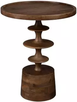 Dutchbone Cath Beistelltisch rund, Mangoholz, Walnuss-Finish (2300339)