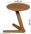 KADIMA DESIGN BOHA Beistelltisch rund, Sheesham Massivholz, 45x45cm