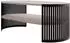 Mirjan24 Fikoli Oval I Couchtisch oval, Schwarz/Taupe, Metall (800002107756)