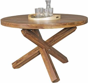 Finebuy Esstisch Sheesham ø 120 cm