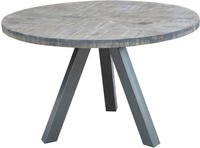 SIT Esstisch "Runder Esstisch Mangoholz 120 cm Massivholz Vintage Industrial" Runder