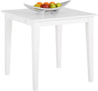 OTTO home Esstisch "Fullerton" wei&szlig; lackiert, B/T 80 x 80 cm, Ansteckplatte...