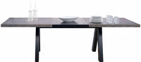 TemaHome Esstisch ausziehbar grau-schwarz 200x100cm