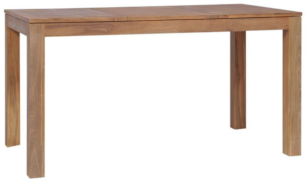 vidaXL Dining Table in Teak Wood and Natural Finish - 140cm