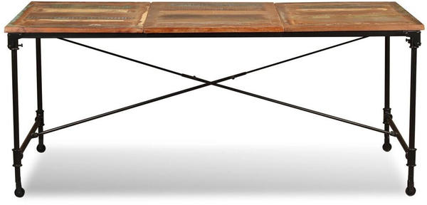 vidaXL Dining Table in Reclaimed Wood and Metal