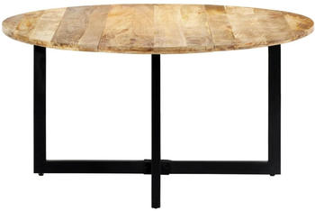 vidaXL Dining Table Round in Mango Wood 150 x 73 cm