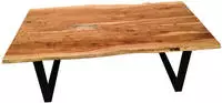 SIT Esstisch "Baumkantentisch aus Massivholz" Tischplatte aus Akazie mit Baumkante