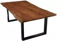 SIT Esstisch "Tops&Tables" Tischplatte aus Akazie mit Baumkante wie gewachsen