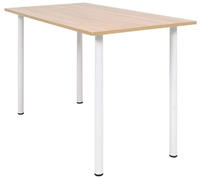 vidaXL Esstisch 120&times;60&times;73 cm Eichenbraun und Wei&szlig;