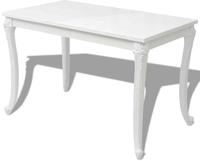 vidaXL Esstisch 116 x 66 x 76 cm Hochglanz Wei&szlig;