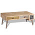 vidaXL Coffee Table With Drawers in Mango Wood 105 x 55 cm